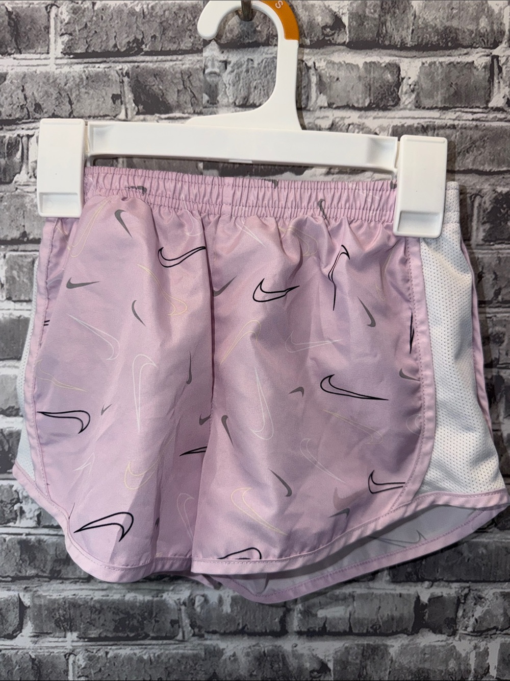 Girl's Nike Light Purple Athletic Shorts with‎ Black Swoosh